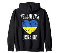 Ukraine Flag Heart Zelenivka City Sudadera con Capucha