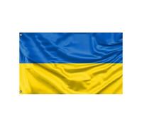 Ukraine Flag with Crest, Unique Design, 3x5 Ft / 90x150 cm & 4x6 Ft / 120x180 cm