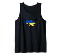 Ukraine Heart Ukrainian Heartbeat Vintage Ucrania Mapa Camiseta sin Mangas