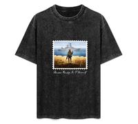 Ukraine Stamp Russian Warship Go F Yourself Island of Heroes Ukrainian Men's T-Shirt Unisex Black Cotton Print tee Shirts 3XL
