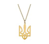 Ukraine Trident Ukraine Coat of Arms Pendant Necklace Flag Charm Ukraine Symbols Choker Patriotic Gift Ukraine Souvenir Jewelry Girls Women St
