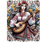 Ukrainian Notebook: A Tribute to Tradition: Graph Paper Journal | 8.5" × 11" | 100 Pages | Ukrainian Folk Art Inspired Notebook