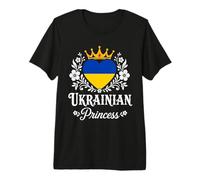 Ukrainian Princess Ukraine Flag Proud Ukrainian Girl Camiseta Premium