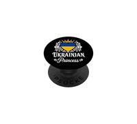 Ukrainian Princess Ukraine Flag Proud Ukrainian Girl PopSockets PopGrip Adhesivo