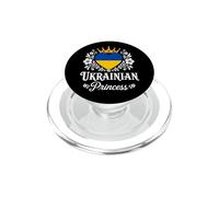 Ukrainian Princess Ukraine Flag Proud Ukrainian Girl PopSockets PopGrip para MagSafe