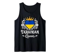 Ukrainian Queen Ukraine Flag Proud Ukrainian Woman Camiseta sin Mangas