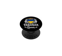 Ukrainian Queen Ukraine Flag Proud Ukrainian Woman PopSockets PopGrip Adhesivo