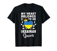 Ukrainian Queen Ukrainian Wife Girlfriend Ukraine Flag Camiseta