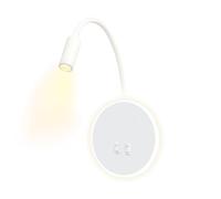 uksunvi Lámpara de pared LED para mesita de noche, 12 W, lámpara de lectura LED, foco ajustable, 3 W +9 W, 3000 K, luz cálida (redonda blanca)