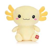UKToyworld Kawaii Kuties - Ajolote de 10 Pulgadas/25cm, Ajolote de Salamandra Suave en Color Amarillo Pastel, Peluche