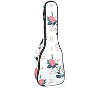 Ukulele Bag A Bouquet Of Roses Ukulele Case para concierto Soprano Tenor 23 pulgadas 10MM Grueso suave acolchado correas ajustables Gig Bag