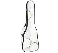 Ukulele Bag Abstracto Linear Pétalo Flor Ukulele Caso para Soprano Tenor Concierto 23 pulgadas 10MM Grueso suave acolchado correas ajustables Gig Bag