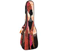 Ukulele Bag African Young Women Mountain Sunrise Landscape Ukulele Case para Soprano Tenor Concierto 23 pulgadas 10MM Grueso suave acolchado correas ajustables Gig Bag