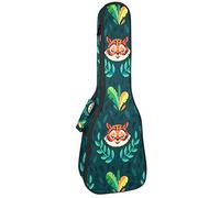 Ukulele Bag Animal Tiger Pattern Ukulele Case para Soprano Tenor Concierto 23 pulgadas 10MM Grueso suave acolchado correas ajustables Gig Bag