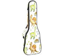 Ukulele Bag Baby Dinosaur In The Egg And Footprints Ukulele Case para Soprano Tenor Concierto 23 pulgadas 10MM Grueso suave acolchado correas ajustables Gig Bag