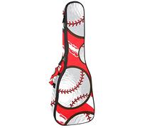 Ukulele Bag Baseball In Stripes Ukulele Case para Soprano Tenor Concierto 23 pulgadas 10MM Grueso suave acolchado correas ajustables Gig Bag