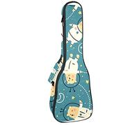 Ukulele Bag Bears In Space Ukulele Case para Soprano Tenor Concierto 23 pulgadas 10MM Grueso suave acolchado correas ajustables Gig Bag
