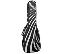 Ukulele Bag Bueatiful Zebra Ukulele Case para Soprano Tenor Concierto 23 pulgadas 10MM Grueso suave acolchado correas ajustables Gig Bag