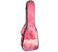 Ukulele Bag Butterfly In Pink Rose Banquet Ukulele Case para Soprano Tenor Concierto 23 pulgadas 10MM Grueso suave acolchado correas ajustables Gig Bag