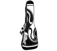 Ukulele Bag Cats Yin And Yang Boho Mandala Ukulele Caso para Soprano Tenor Concierto 23 pulgadas 10MM Grueso suave acolchado correas ajustables Gig Bag