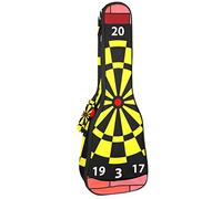 Ukulele Bag Classic Darts Board Ukulele Case para Soprano Tenor Concierto 23 pulgadas 10MM Grueso suave acolchado correas ajustables Gig Bag