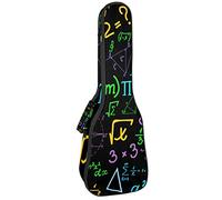 Ukulele Bag Coloreado Matemáticas Patrón Y Fórmula Ukulele Caso para Soprano Tenor Concierto 23 pulgadas 10MM Grueso suave acolchado correas ajustables bolsa