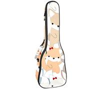 Ukulele Bag Cute Foxes Baby Ukulele Case para Soprano Tenor Concierto 23 pulgadas 10MM Grueso suave acolchado correas ajustables Gig Bag