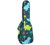 Ukulele Bag Dinosaur In The Forest Ukulele Case para concierto Soprano Tenor 23 pulgadas 10MM Grueso suave acolchado correas ajustables Gig Bag