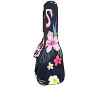 Ukulele Bag Flamingo In The Tropical Plants Jungle Ukulele Case para Soprano Tenor Concierto 23 pulgadas 10MM Grueso suave acolchado correas ajustables Gig Bag