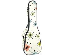 Ukulele Bag Geometry Atomic Stars Ukulele Case para Soprano Tenor Concierto 23 pulgadas 10MM Grueso suave acolchado correas ajustables Gig Bag