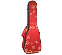 Ukulele Bag Happy Chinese New Year Pattern Ukulele Case para Soprano Tenor Concierto 23 pulgadas 10MM Grueso suave acolchado correas ajustables Gig Bag