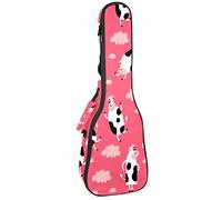 Ukulele Bag Happy Cow In the Sky - Funda para ukelele para concierto soprano tenor de 23 pulgadas, 10 mm, suave, acolchado y correas ajustables