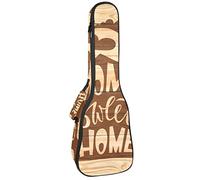 Ukulele Bag Home Sweet Home Retro Ukulele Caso para Soprano Tenor Concierto 23 pulgadas 10MM Grueso suave acolchado correas ajustables Gig Bag