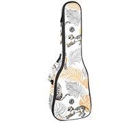 Ukulele Bag Leopard In The Tropical Leaves Jungle Ukulele Case para Soprano Tenor Concierto 23 pulgadas 10MM Grueso suave acolchado correas ajustables Gig Bag