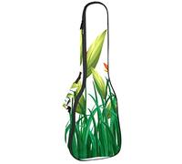 Ukulele Bag Many Bird Of Paradise Flowers In The Bush Pattern Ukulele Case para concierto Soprano Tenor 23 pulgadas 10MM Grueso suave acolchado correas ajustables bolsa