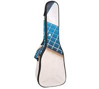 Ukulele Bag Music Guitar Retro Pattern Ukulele Case para Soprano Tenor Concierto 23 pulgadas 10MM Grueso suave acolchado correas ajustables Gig Bag