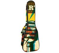 Ukulele Bag Music Party Retro Ukulele Case para Soprano Tenor Concierto 23 pulgadas 10MM Grueso suave acolchado correas ajustables Gig Bag