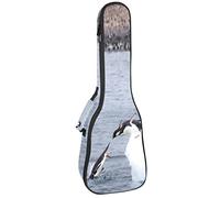 Ukulele Bag Penguin Animal Pattern Ukulele Case para Soprano Tenor Concierto 23 pulgadas 10MM Grueso suave acolchado correas ajustables Gig Bag