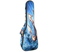 Ukulele Bag Poseidon's Trident In The Sea Ukulele Case para Soprano Tenor Concierto 23 pulgadas 10MM Grueso suave acolchado correas ajustables bolsa