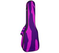 Ukulele Bag Purple Tiger Ukulele Case para Soprano Tenor Concierto 23 pulgadas 10MM Grueso suave acolchado correas ajustables Gig Bag