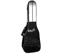 Ukulele Bag Retro Piano Music Note Ukulele Case para Soprano Tenor Concierto 23 pulgadas 10MM Grueso suave acolchado correas ajustables Gig Bag