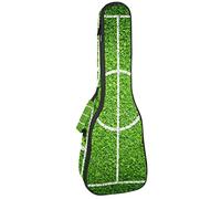 Ukulele Bag Soccer Filed Green Grass Ukulele Case para Soprano Tenor Concierto 23 pulgadas 10MM Grueso suave acolchado correas ajustables Gig Bag