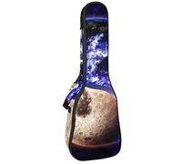 Ukulele Bag Space Moon And Earth Yin Yang Ukulele Case para Soprano Tenor Concierto 23 pulgadas 10MM Grueso suave acolchado correas ajustables Gig Bag