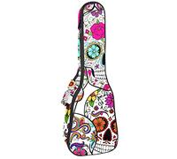 Ukulele Bag The Dead Of Sugar Skulls Funda para ukelele Soprano Tenor Concierto 23 pulgadas 10MM Grueso suave acolchado correas ajustables bolsa