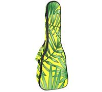 Ukulele Bag Tropical Palmetto Patrón sin costuras Vector Patrón Ukulele Caso para Soprano Tenor Concierto 23 pulgadas 10MM Grueso suave acolchado correas ajustables Gig Bag