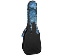 Ukulele Bag Two Dogs Sitting On Hill At Starry Night Ukulele Case para Soprano Tenor Concierto 23 pulgadas 10MM Grueso suave acolchado correas ajustables bolsa de concierto