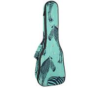 Ukulele Bag Zebra Ukulele Case para Soprano Tenor Concierto 23 pulgadas 10MM Grueso suave acolchado correas ajustables Gig Bag