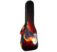 Ukulele Bolsa de rueda con alas de fuego Ukulele caso para concierto soprano Tenor 23 pulgadas 10MM Grueso suave acolchado correas ajustables bolsa