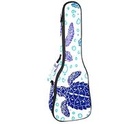 Ukulele Bolsa de tortuga Under Water World Ukulele Caso para Soprano Tenor Concierto 23 pulgadas 10MM Grueso suave acolchado correas ajustables Gig Bag