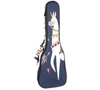 Ukulele Bolsa divertida Alpaca I Choose To Be A Unicorn Pattern Ukulele Caso para concierto Soprano Tenor 23 pulgadas 10MM Grueso suave acolchado correas ajustables bolsa
